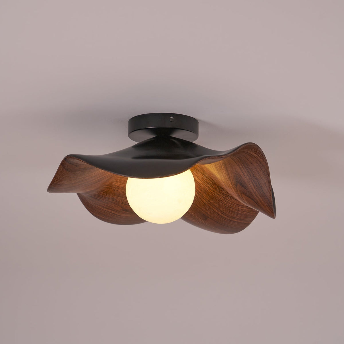 Borinil Ceiling Light Wood Black&White