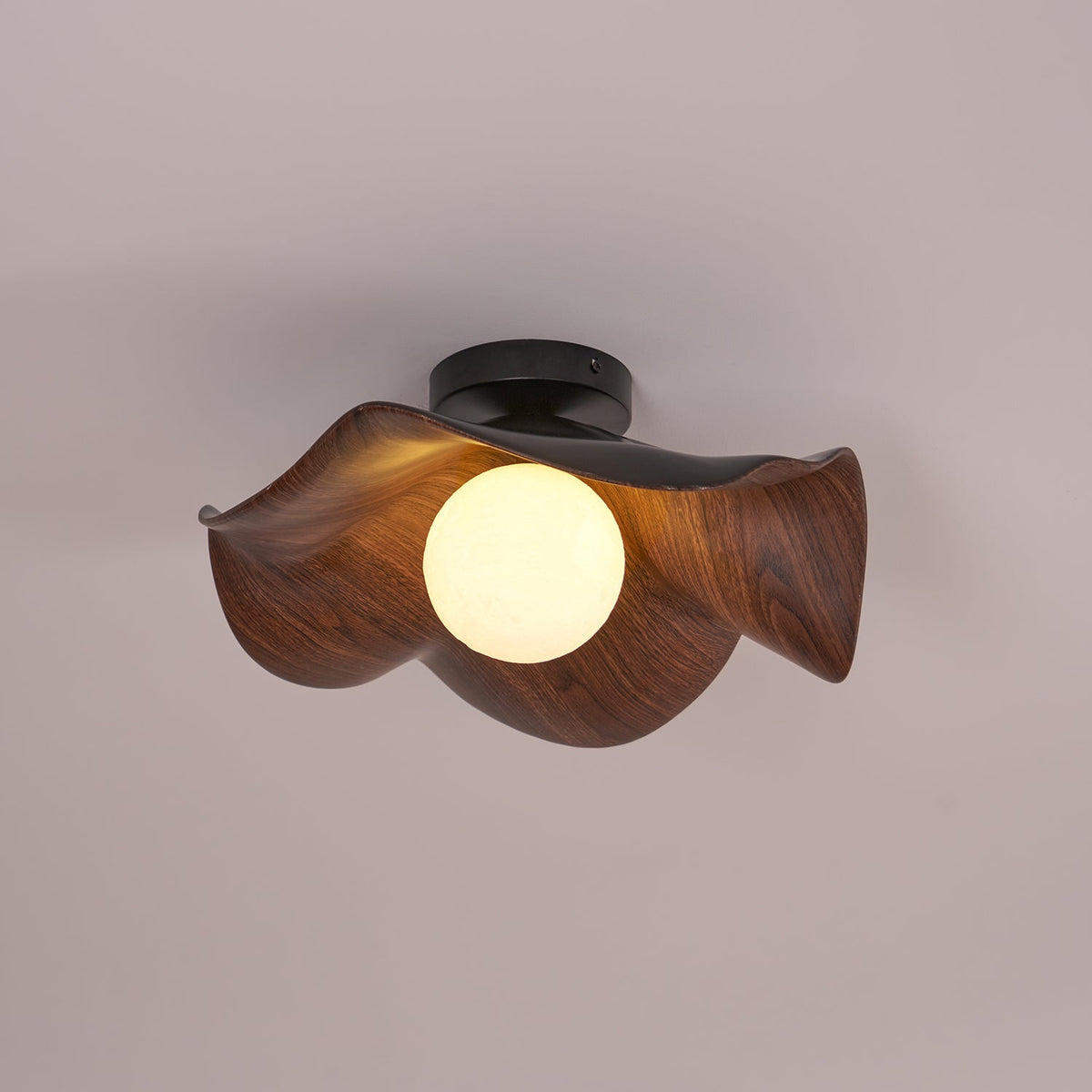 Borinil Ceiling Light Wood Black&White