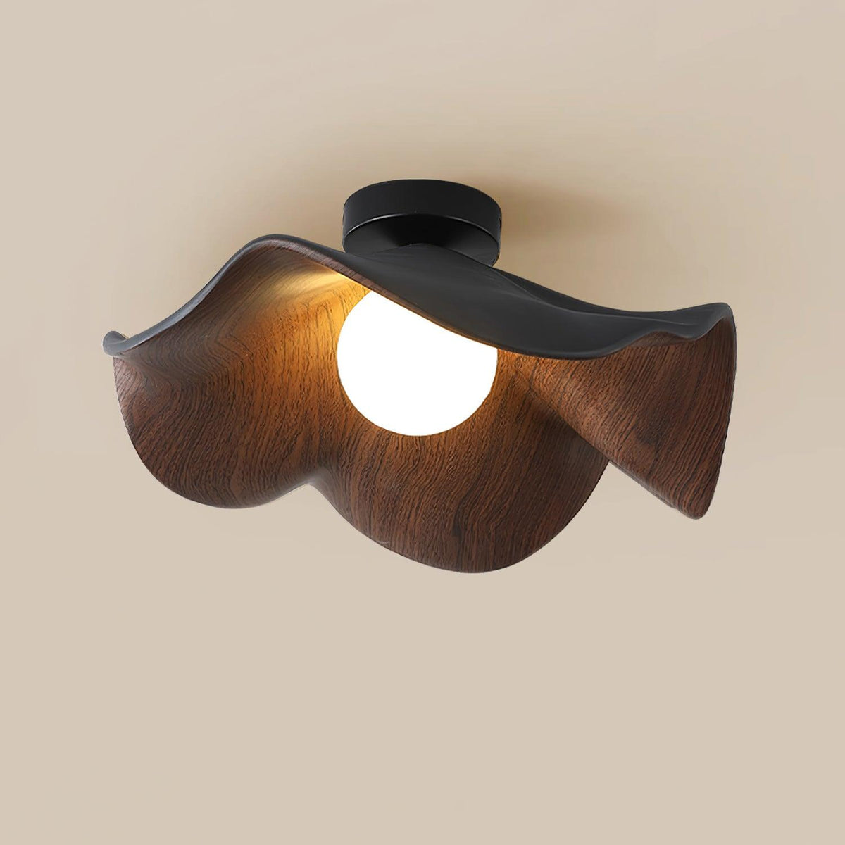 Borinil Ceiling Light Wood Black&White