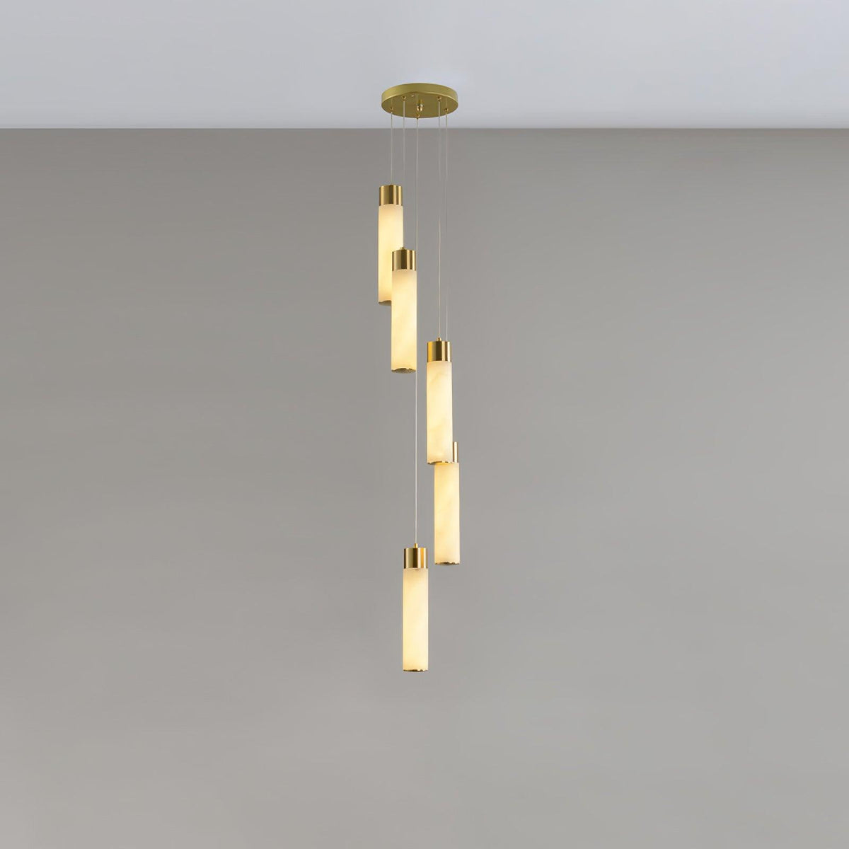 Vobinun Modern Alabaster Pendant Chandelier