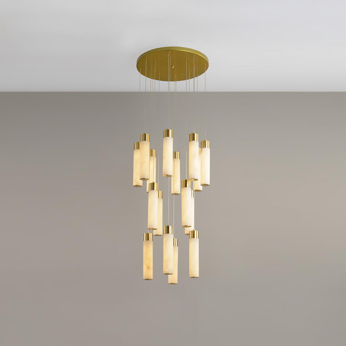 Vobinun Modern Alabaster Pendant Chandelier