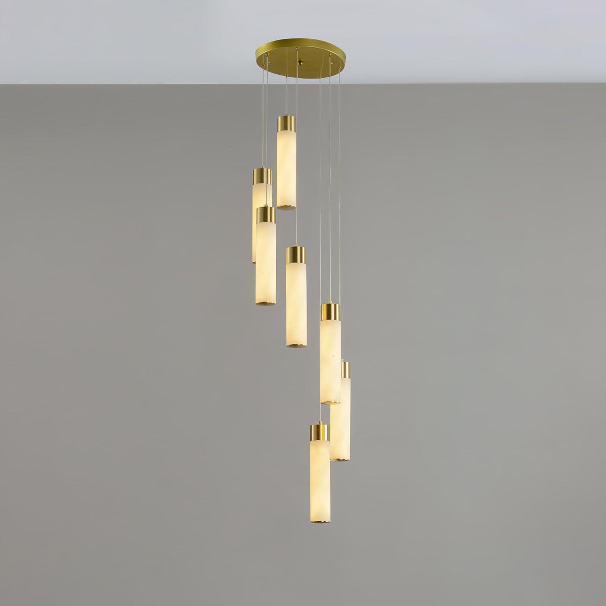 Vobinun Modern Alabaster Pendant Chandelier