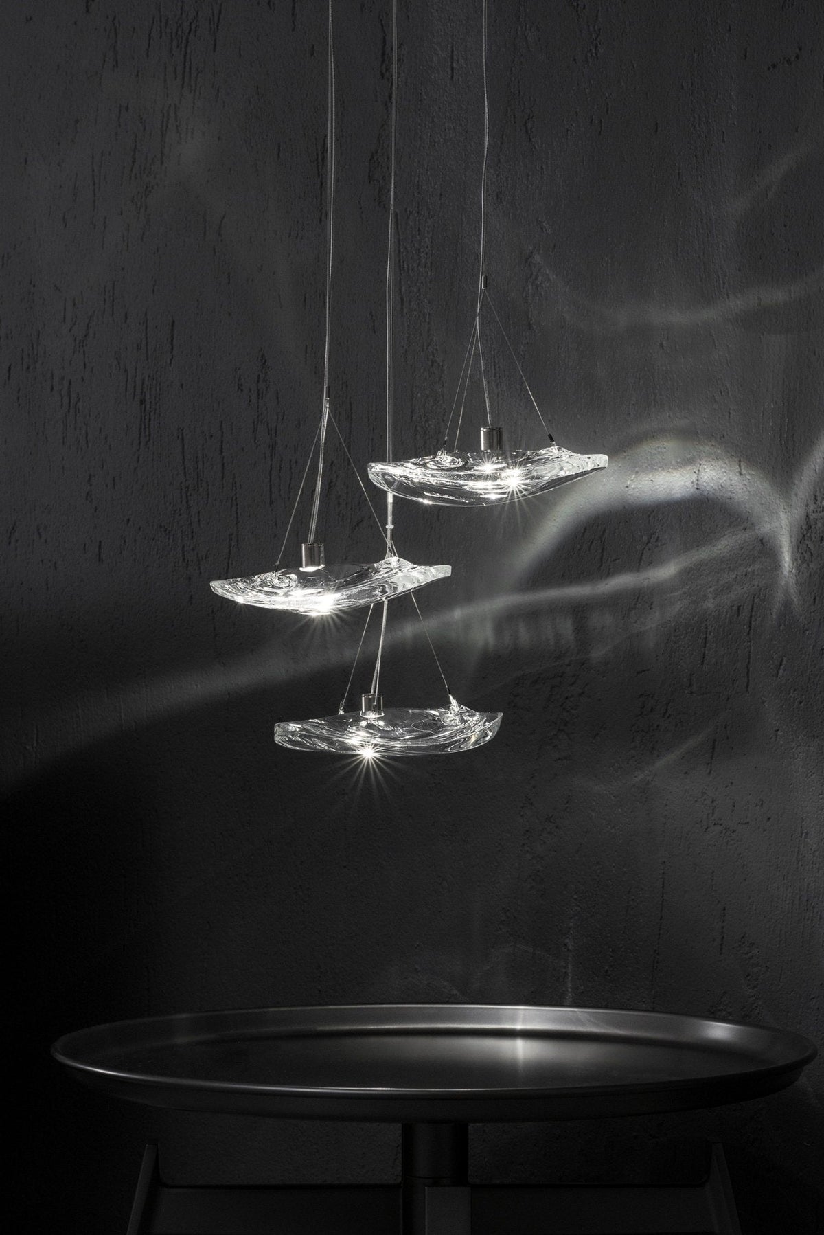 Glacial Float Cascade  Glass Chandelier