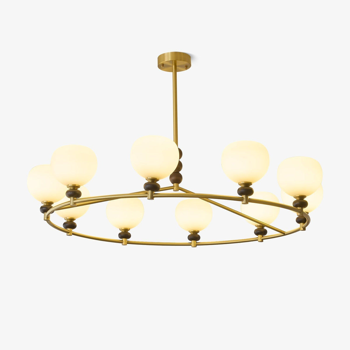 Nydoriel Premium Nordic Art Brass Wood Chandelier