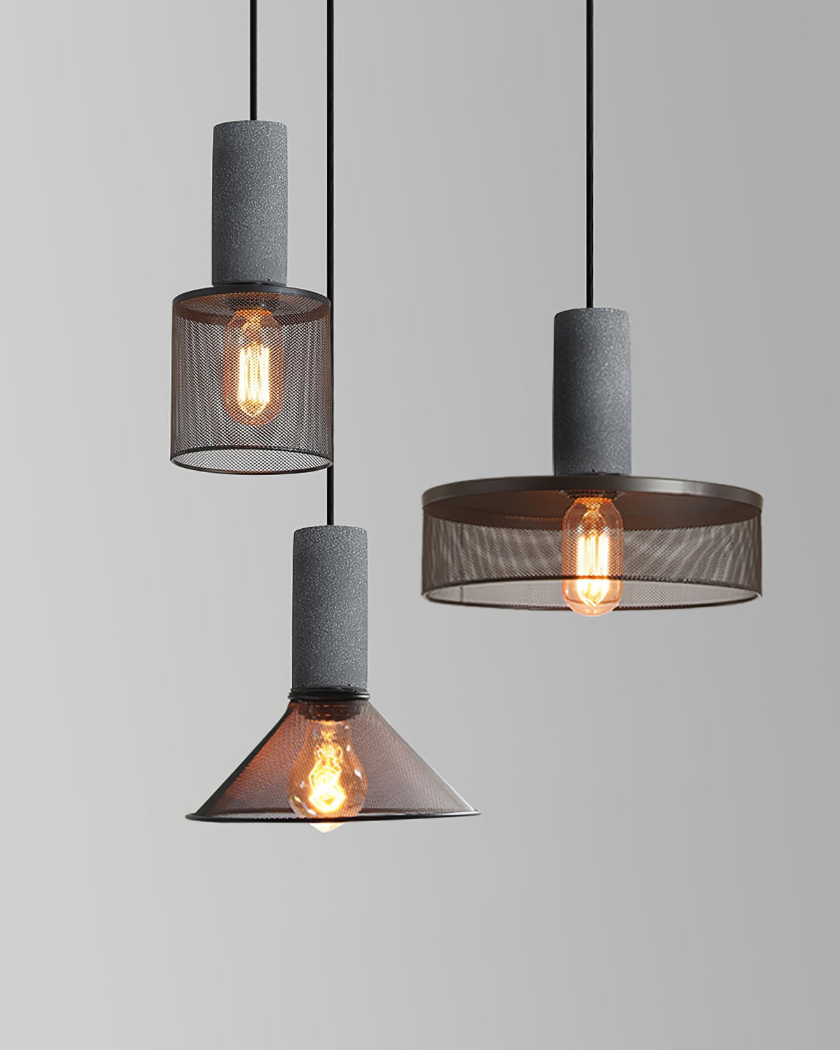 Bellwick Cement Mesh Pendant Light