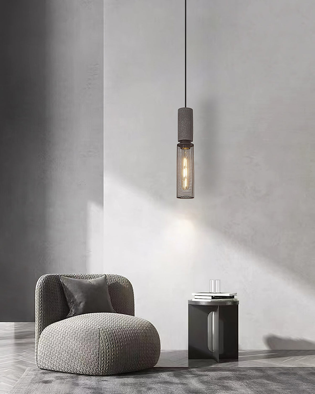 Bellwick Cement Mesh Pendant Light