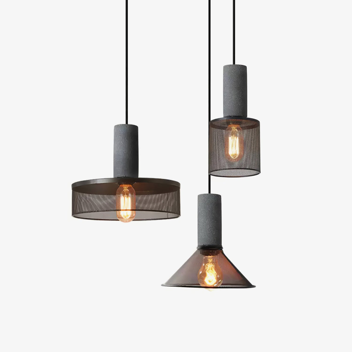 Bellwick Cement Mesh Pendant Light
