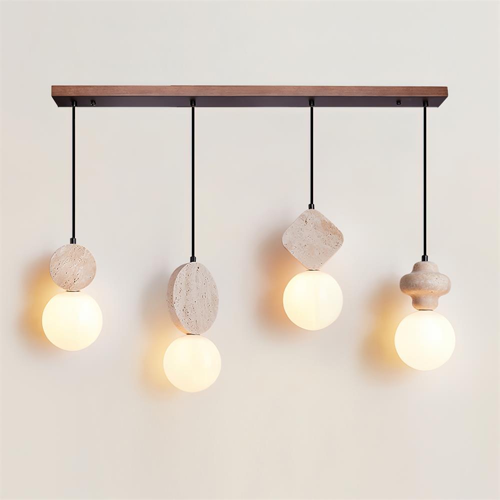 Terra Travertine Geometric Pendant Light