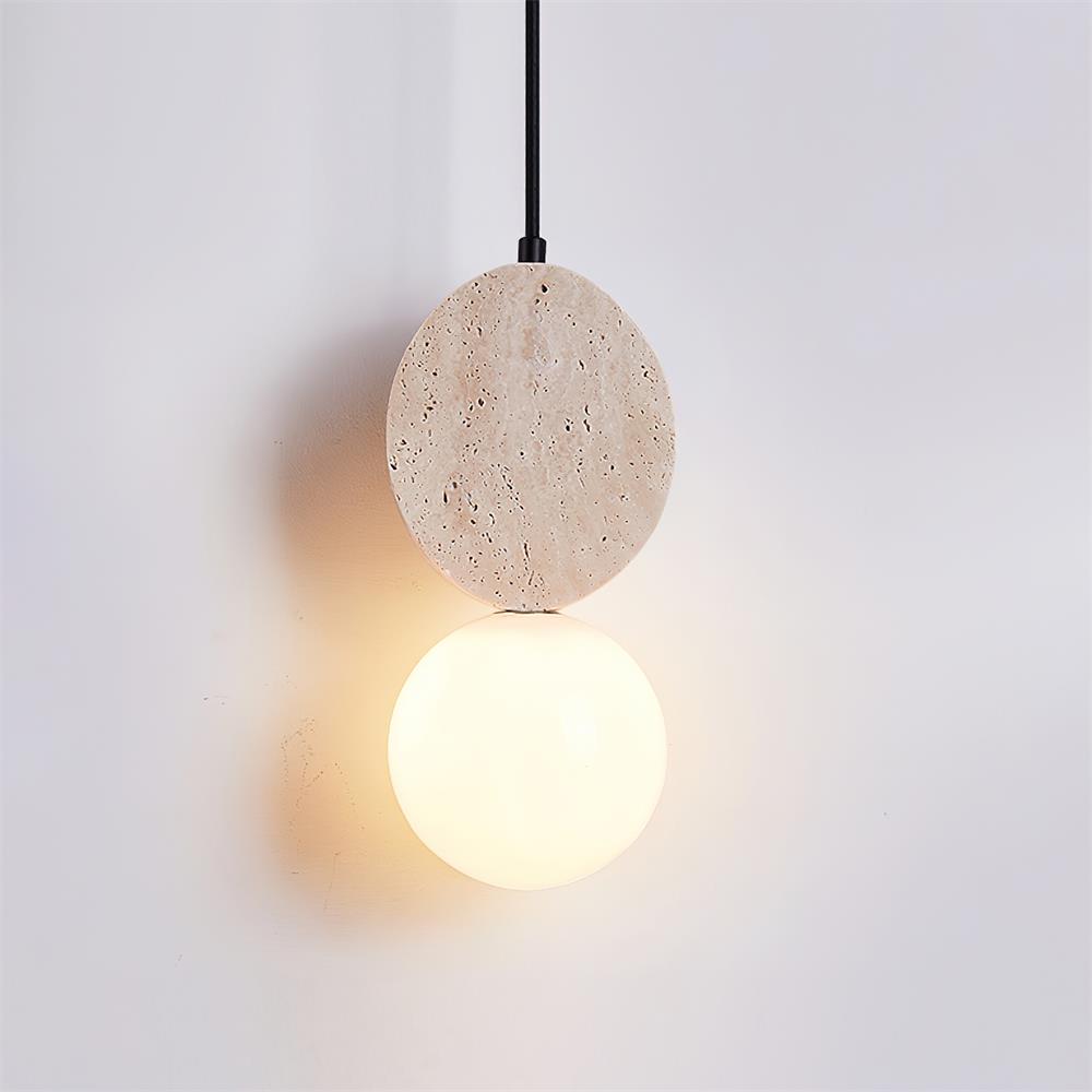 Terra Travertine Geometric Pendant Light