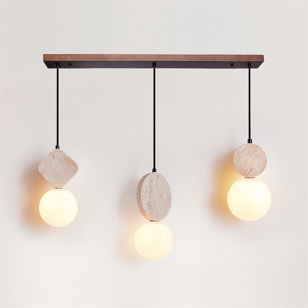 Terra Travertine Geometric Pendant Light