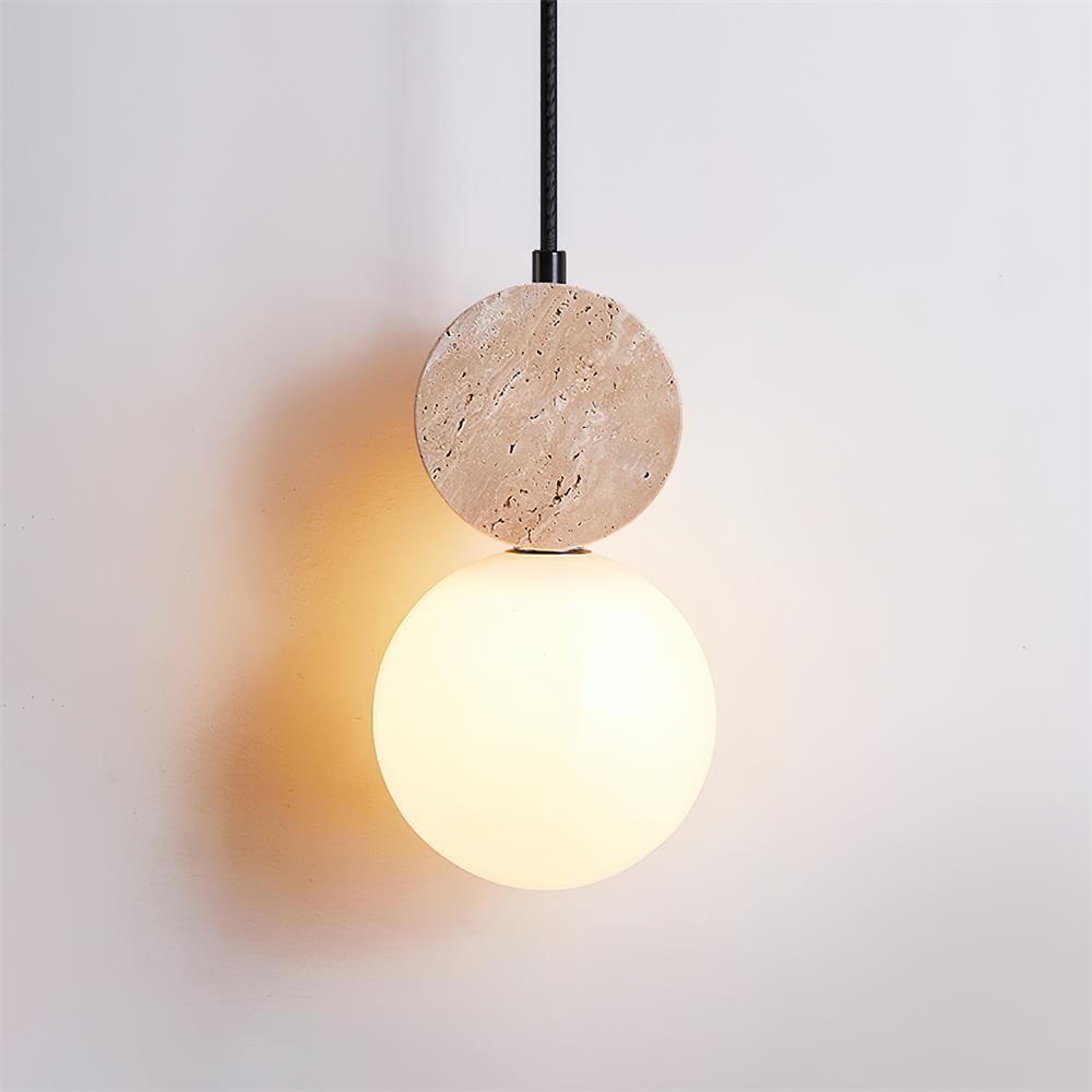Terra Travertine Geometric Pendant Light