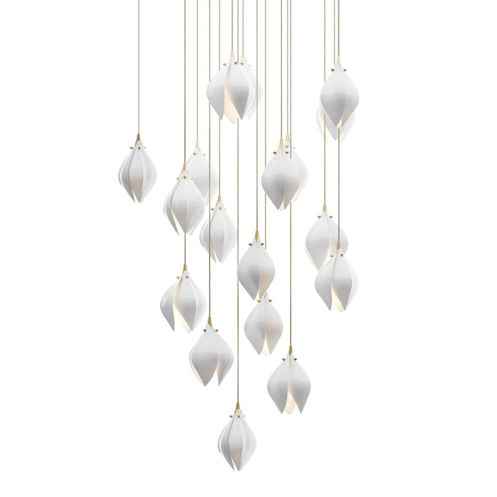 Fioenaya Pendant Lamp White Floral Ceramic