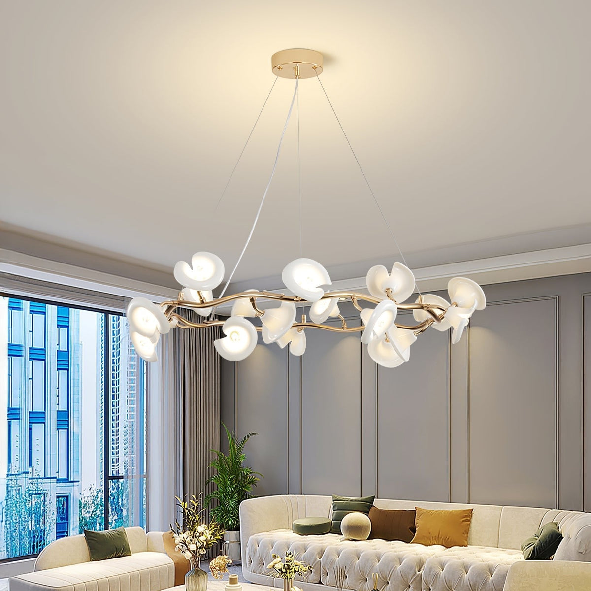Covlen Chandelier Blossom Branch Elegant