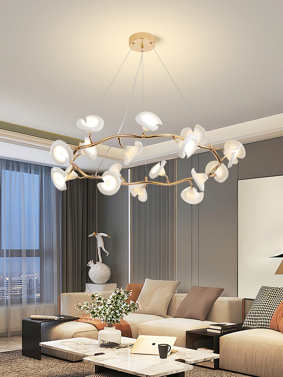 Covlen Chandelier Blossom Branch Elegant