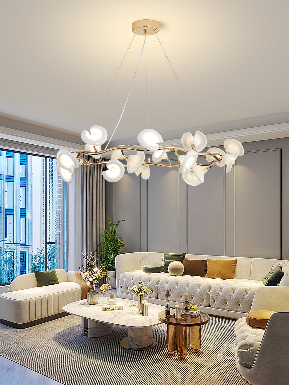Covlen Chandelier Blossom Branch Elegant
