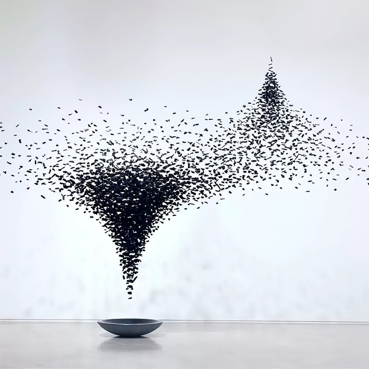 Selisaine Charcoal Stone Shape Hourglass Sculptural Chandelier