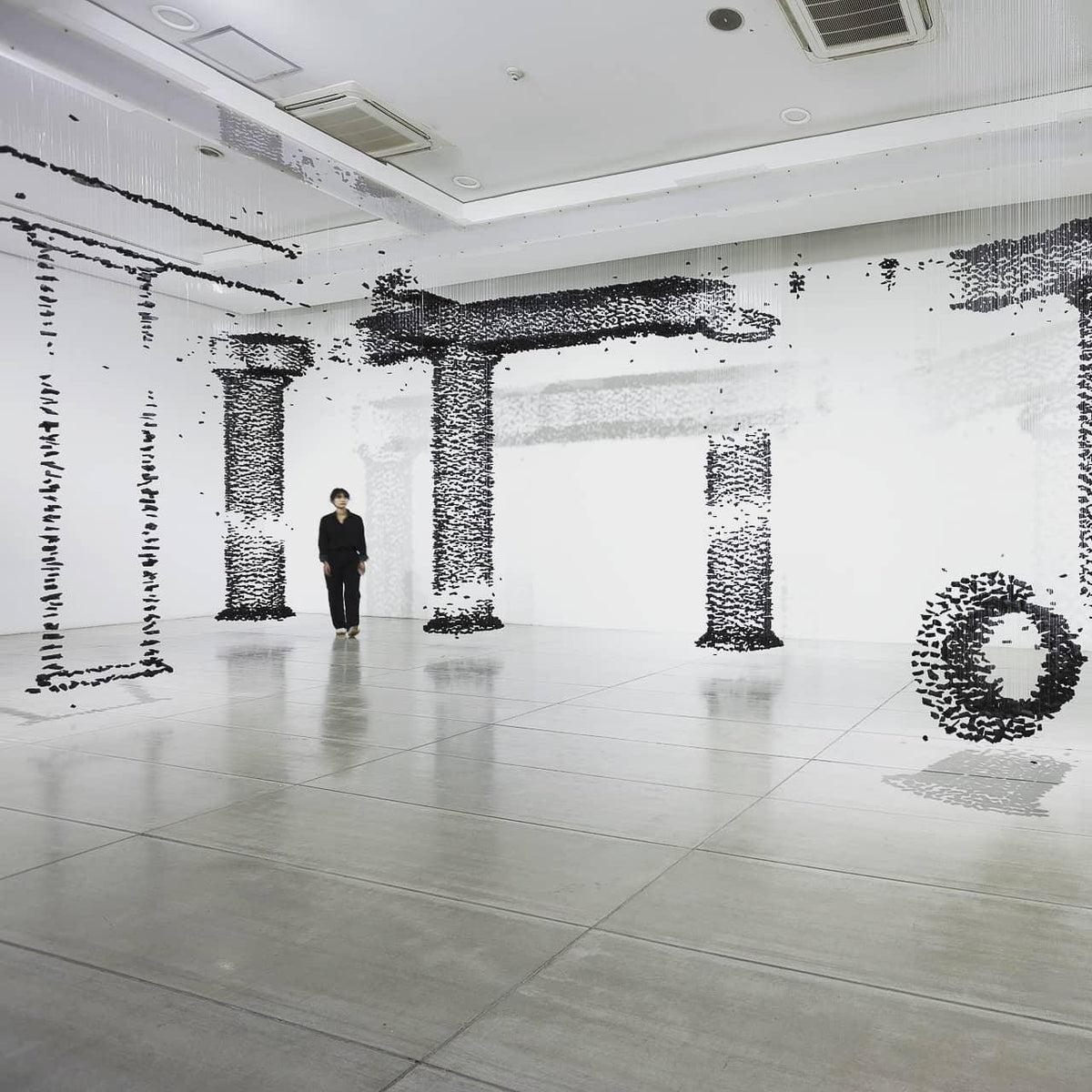 Marinelle Charcoal Stone Sculptural Chandelier Letter M to R