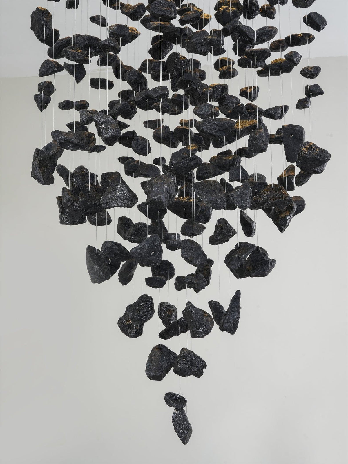 Marinelle Charcoal Stone Sculptural Chandelier Letter M to R