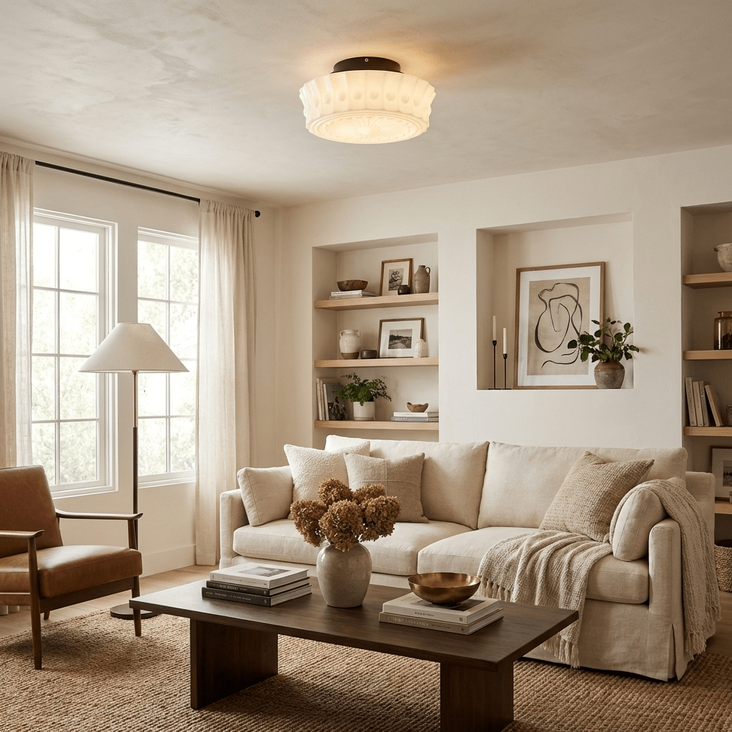 Norvale Vintage Flush Mount Ceiling Light