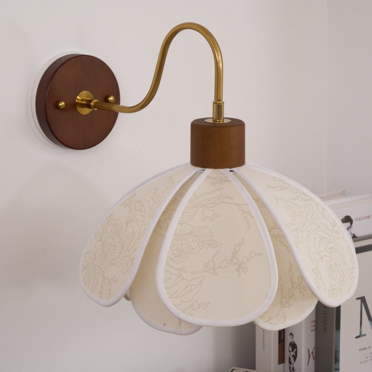Dasilum Wall Lamp Floral Wood Fabirc