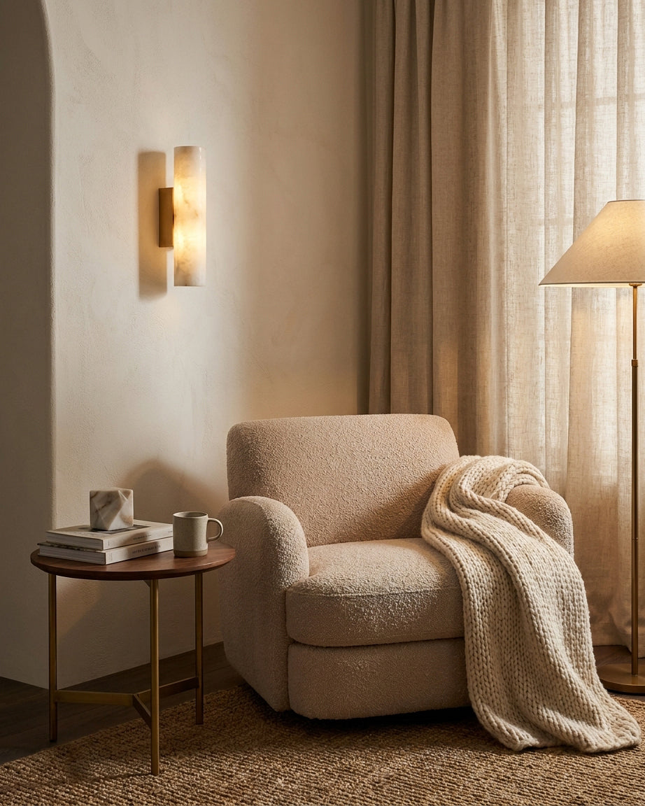 Aveninaya Alabaster Wall Sconce