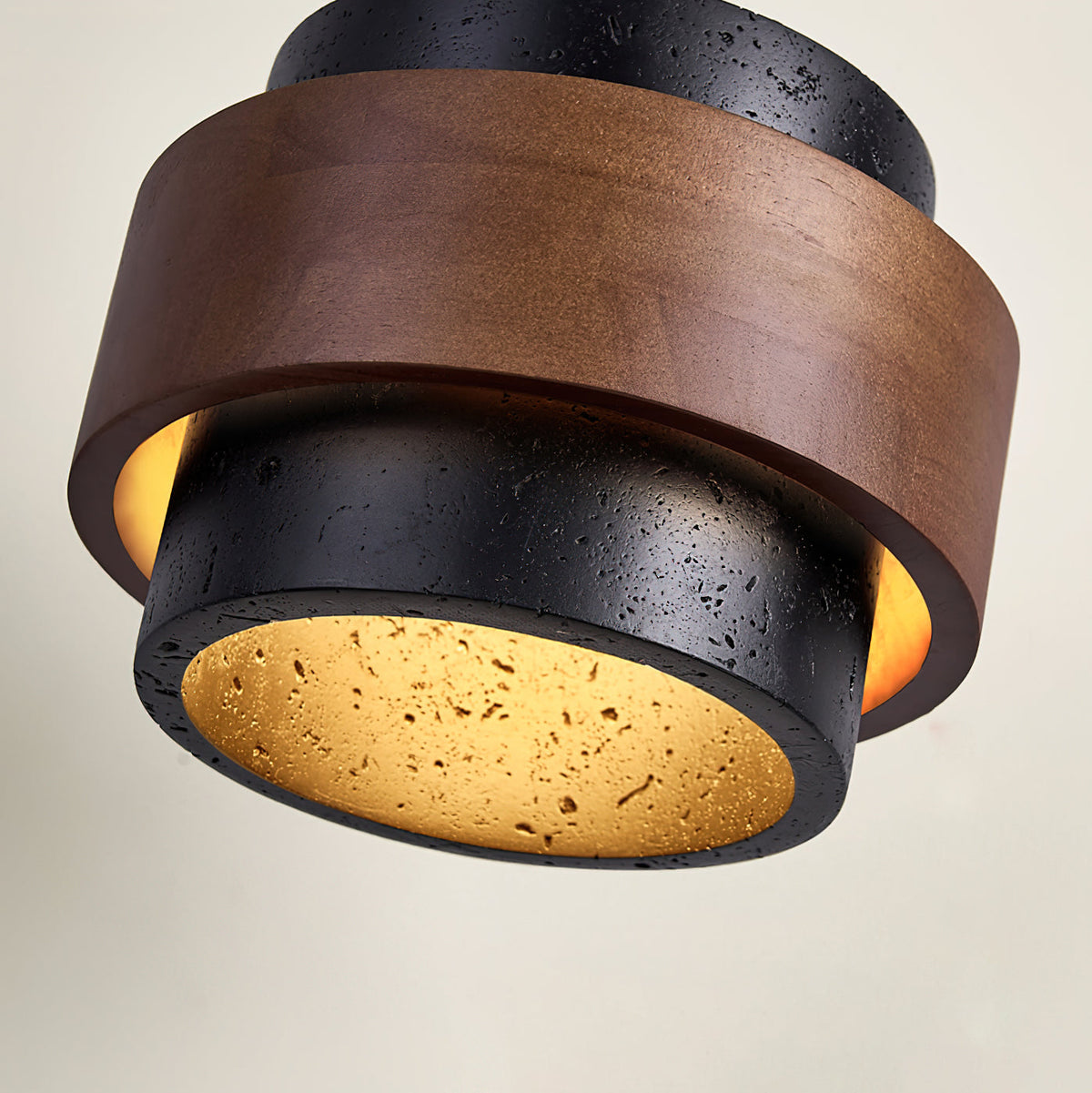 Noruaine Black Travertine Ceiling Light
