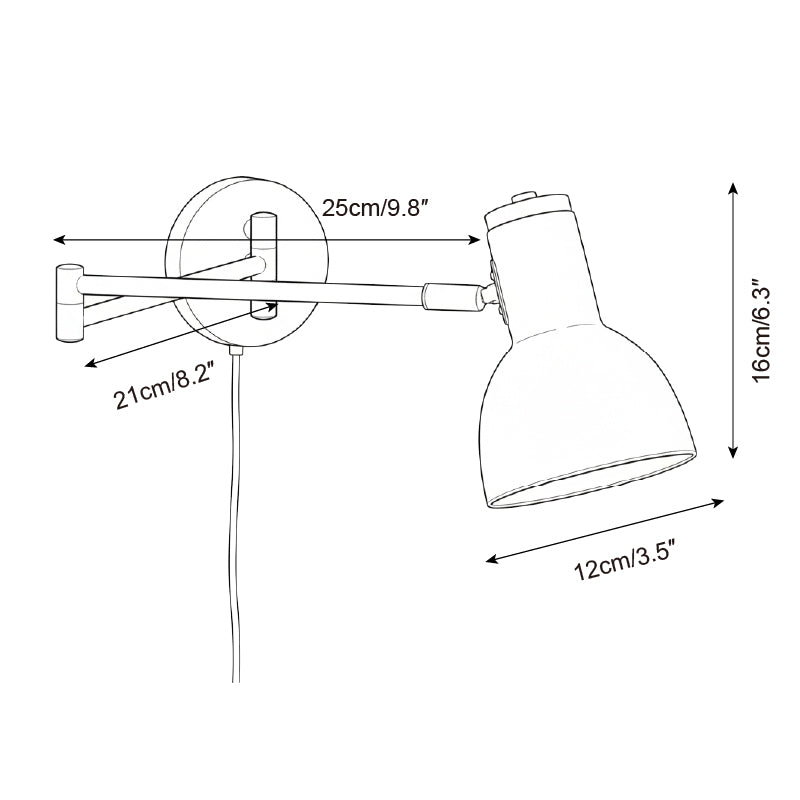 Reneraya Adjustable Plug In Wall Lamp