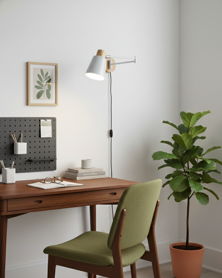 Reneraya Adjustable Plug In Wall Lamp