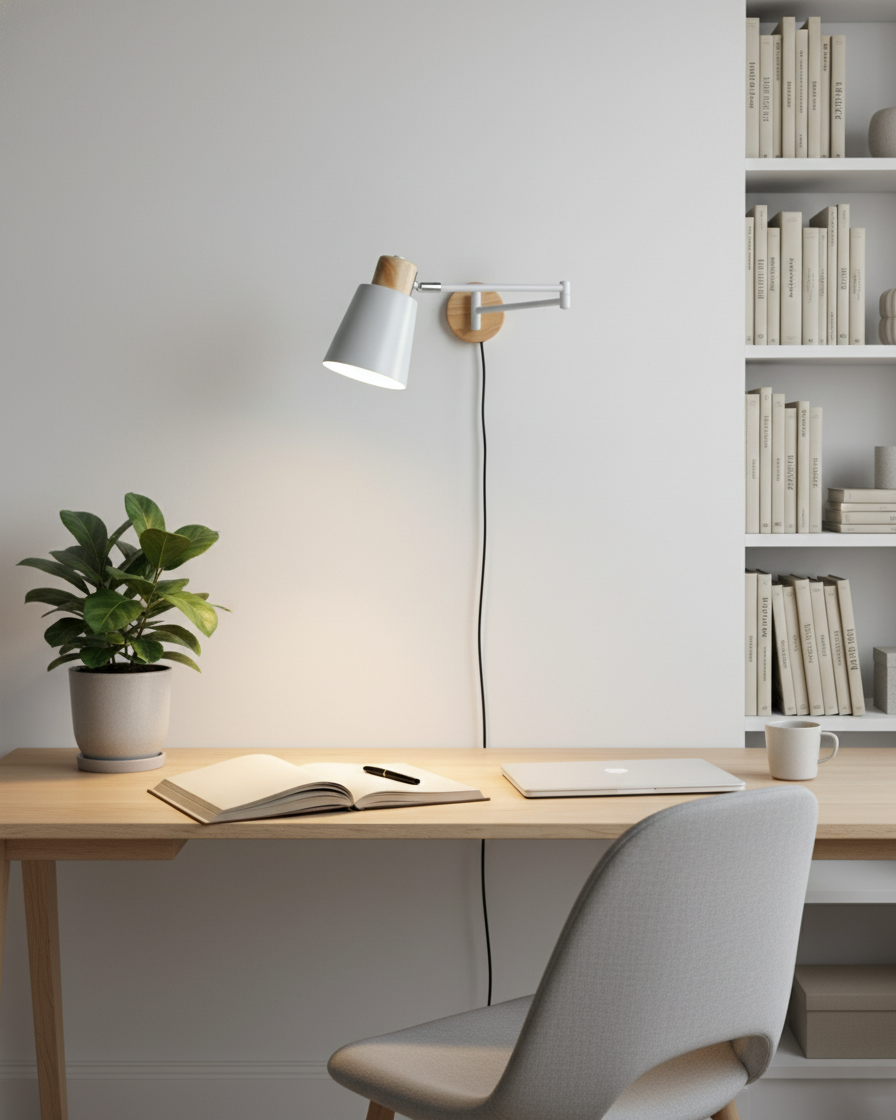 Reneraya Adjustable Plug In Wall Lamp