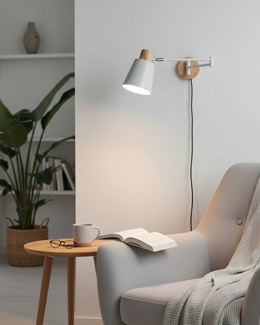 Reneraya Adjustable Plug In Wall Lamp