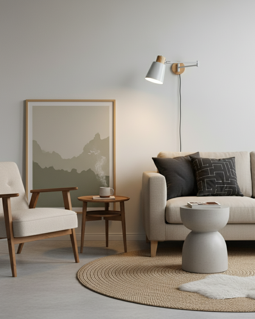 Reneraya Adjustable Plug In Wall Lamp