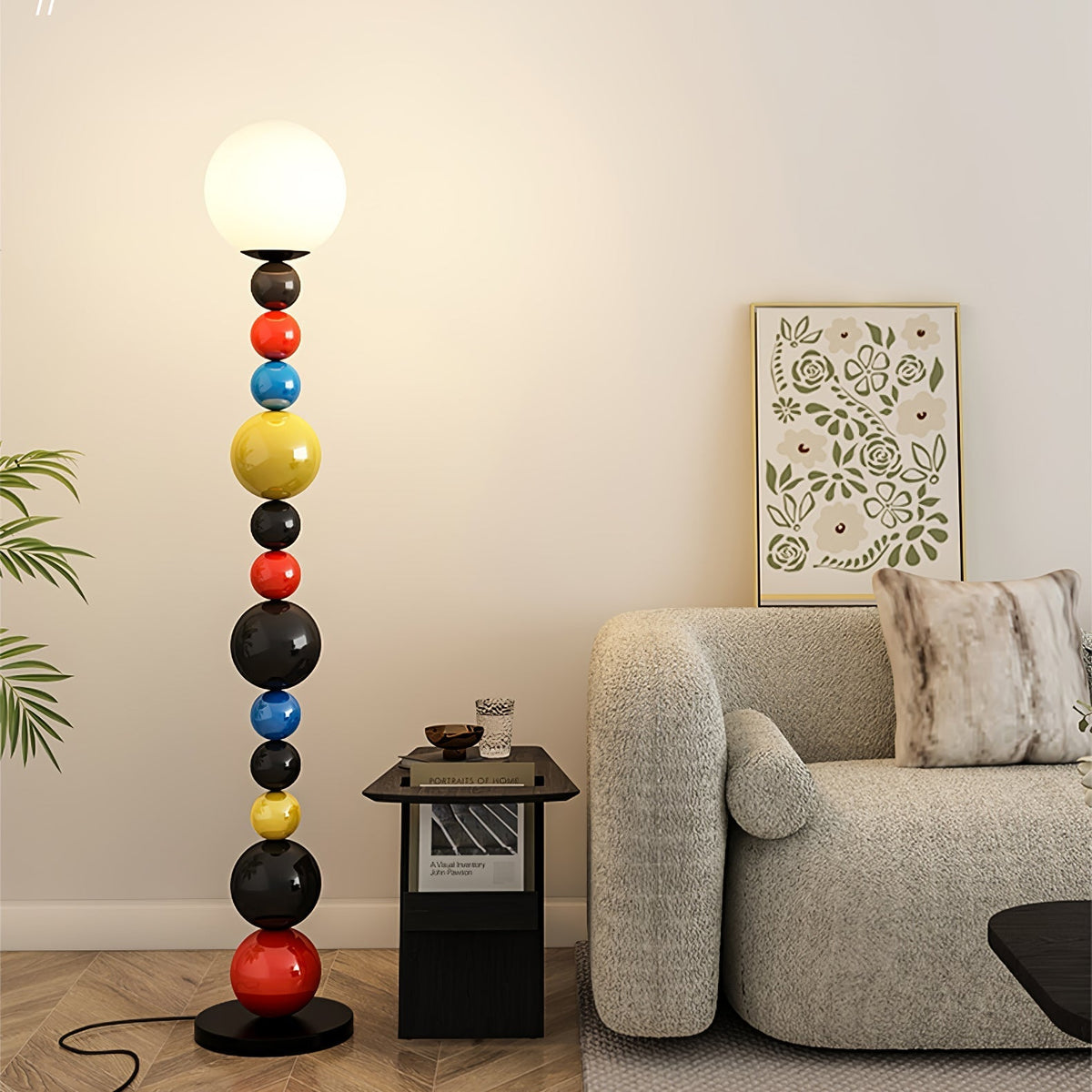 Zoriel Glass Artistic Floor Lamp
