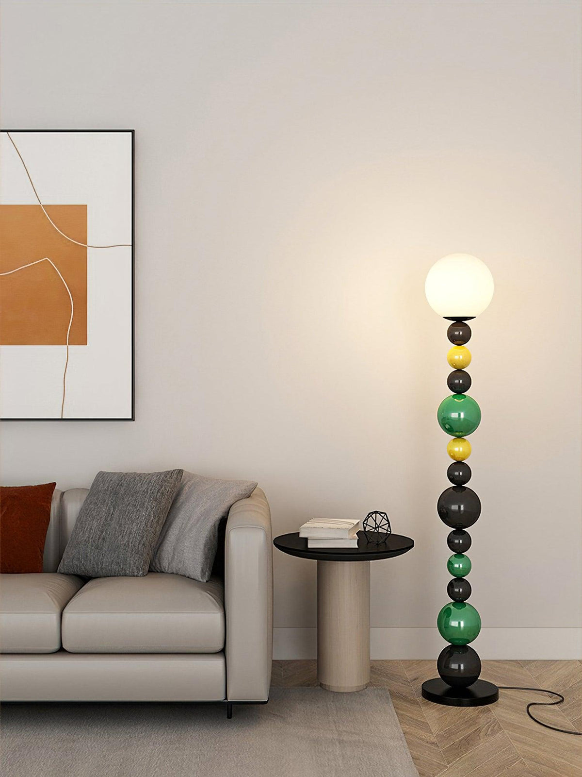 Zoriel Glass Artistic Floor Lamp