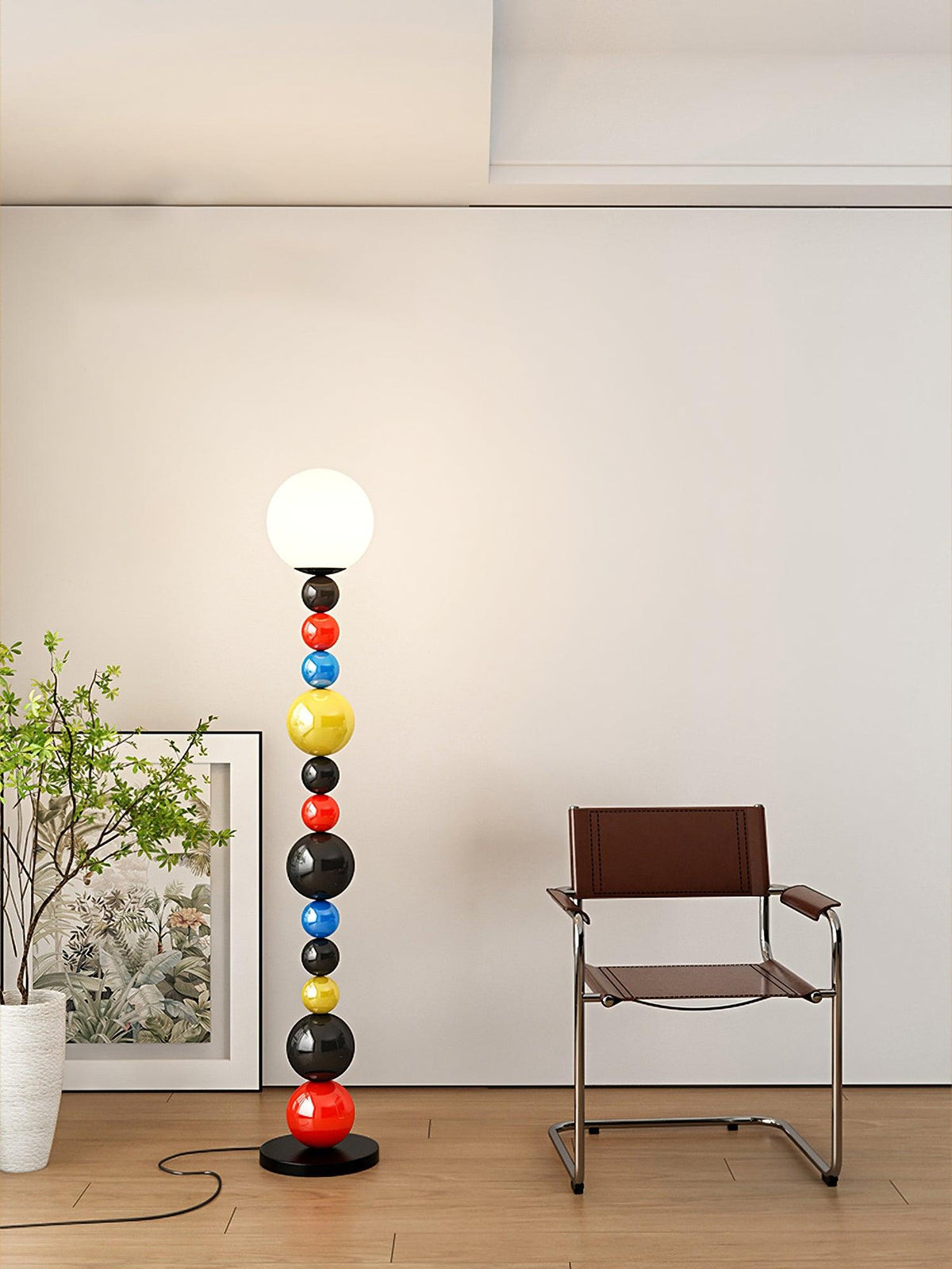 Zoriel Glass Artistic Floor Lamp
