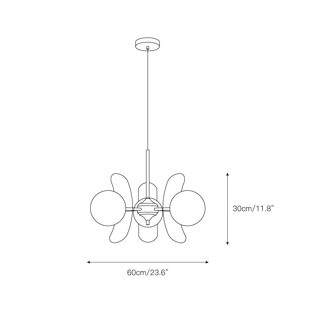 Prism Creativity Sputnik Orange Glass Chandelier