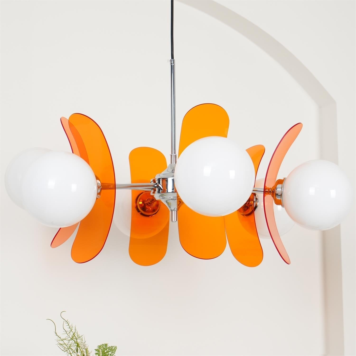 Prism Creativity Sputnik Orange Glass Chandelier