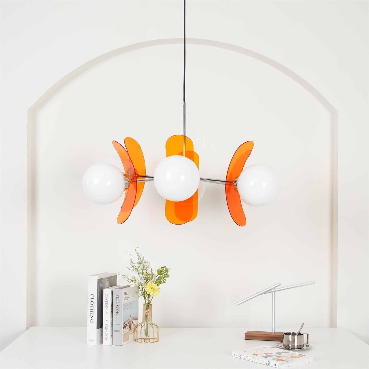 Prism Creativity Sputnik Orange Glass Chandelier
