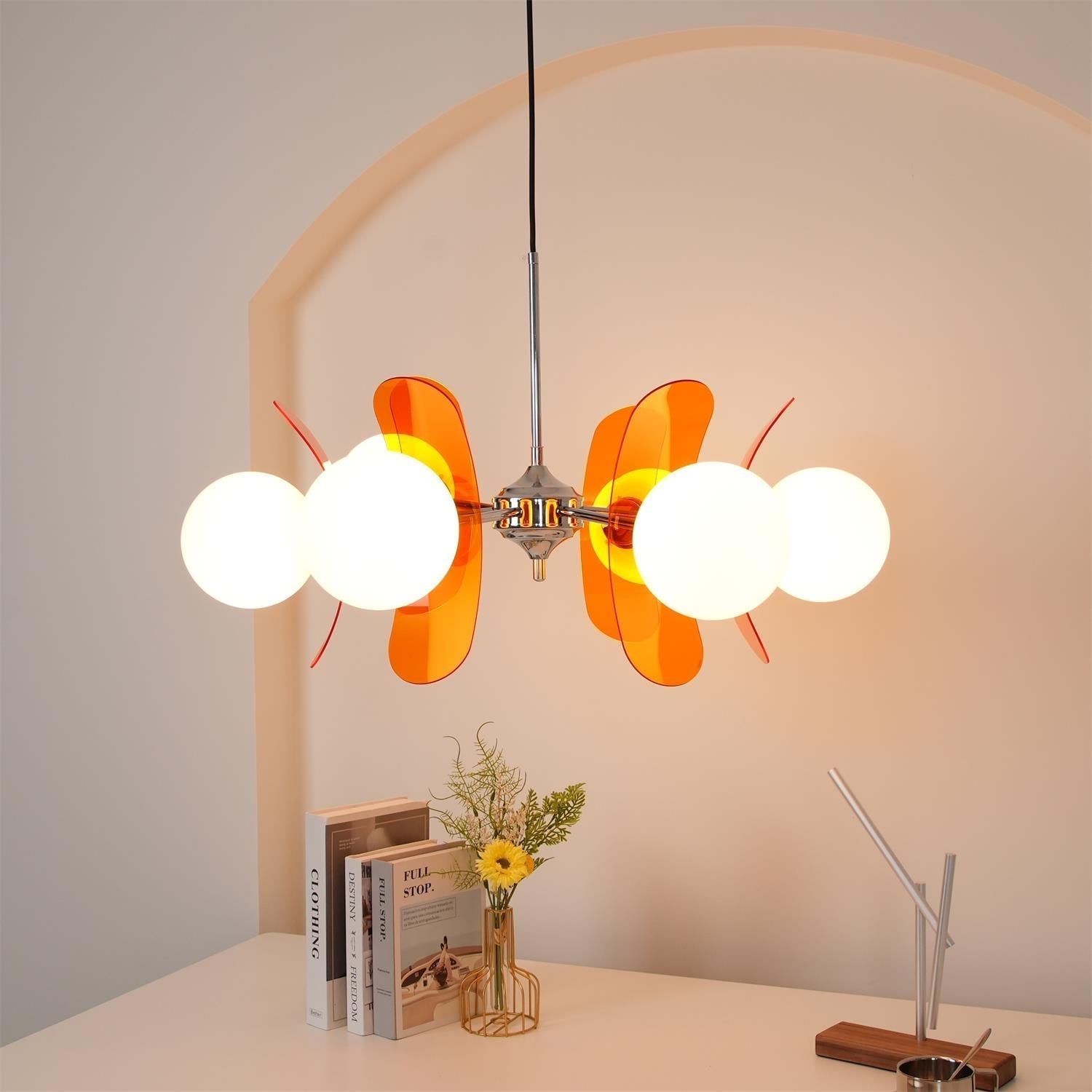 Prism Creativity Sputnik Orange Glass Chandelier
