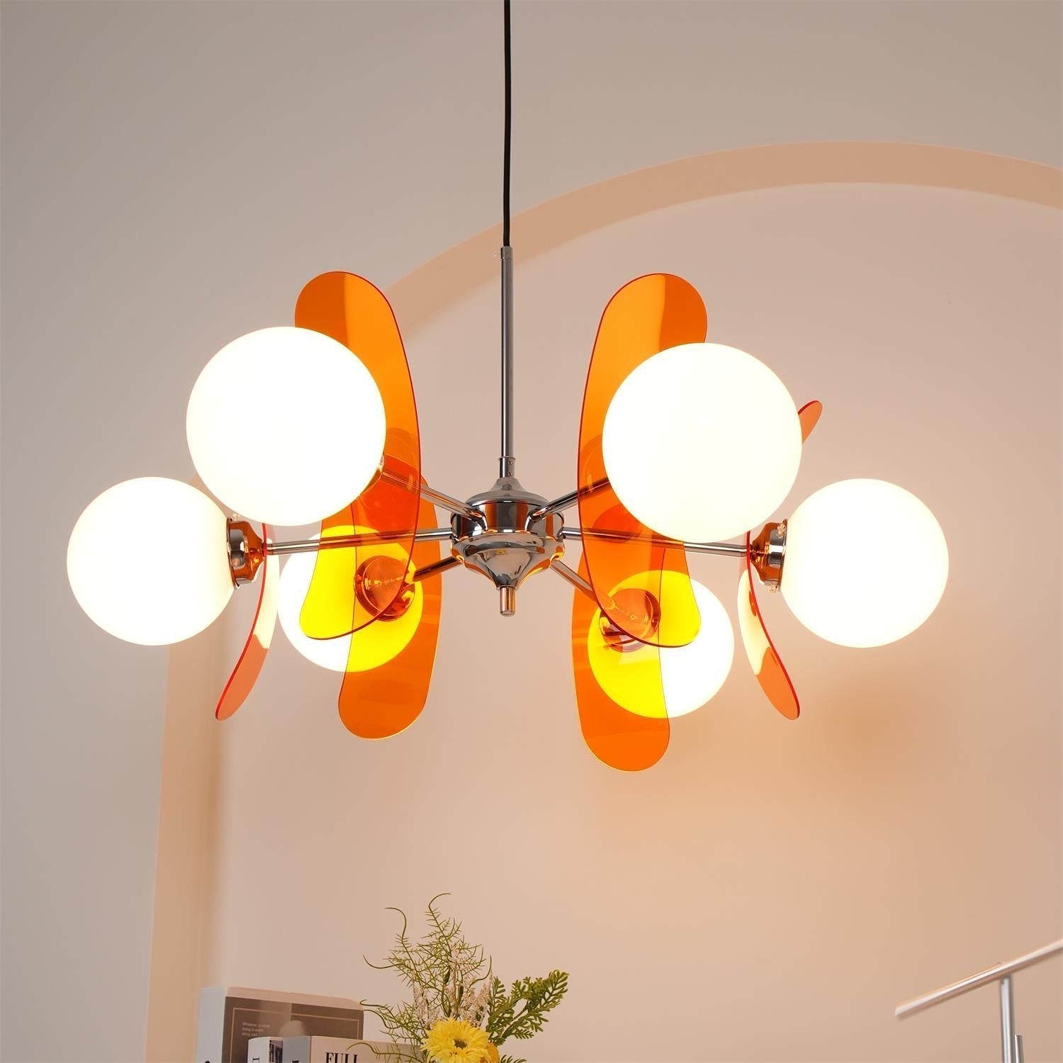 Prism Creativity Sputnik Orange Glass Chandelier