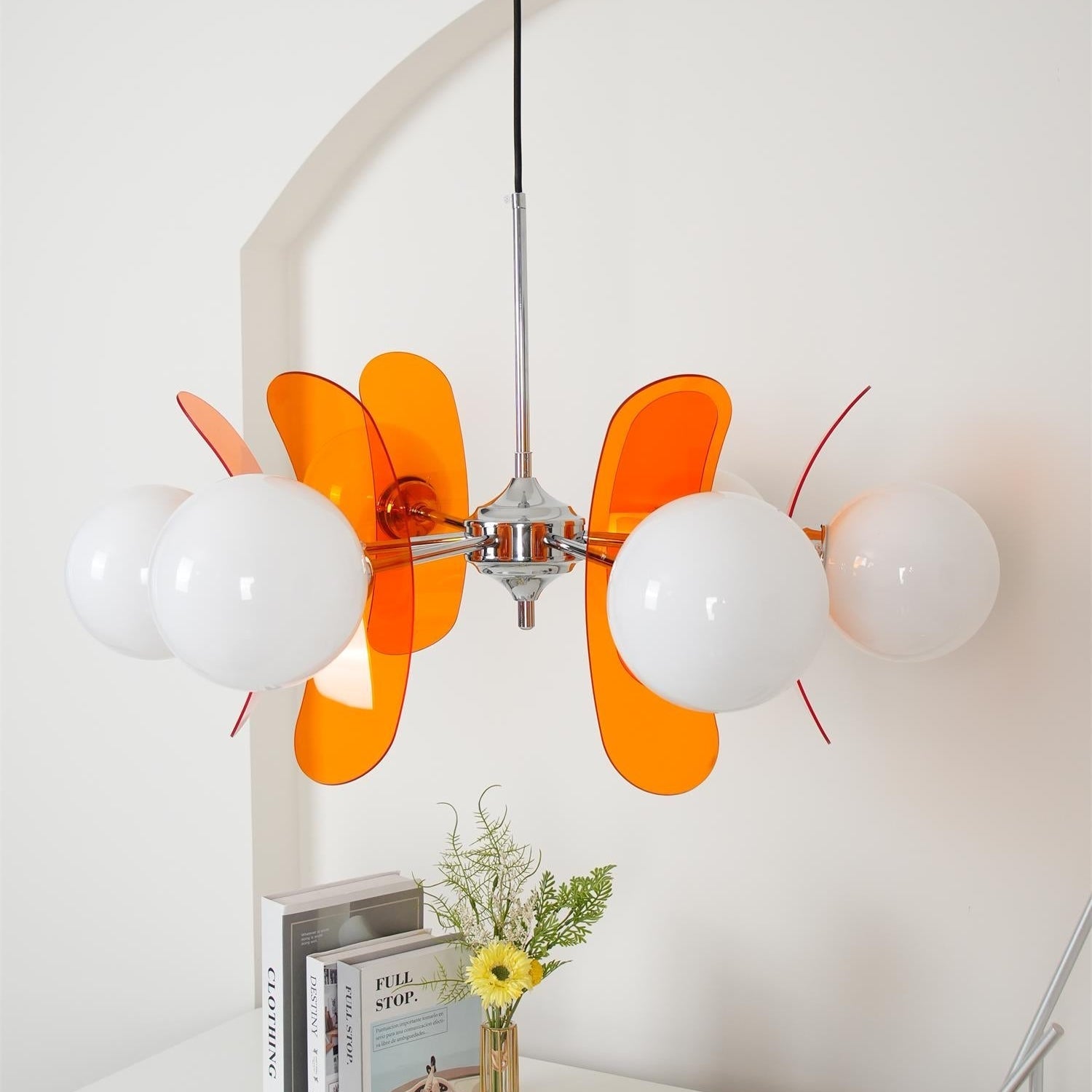 Prism Creativity Sputnik Orange Glass Chandelier