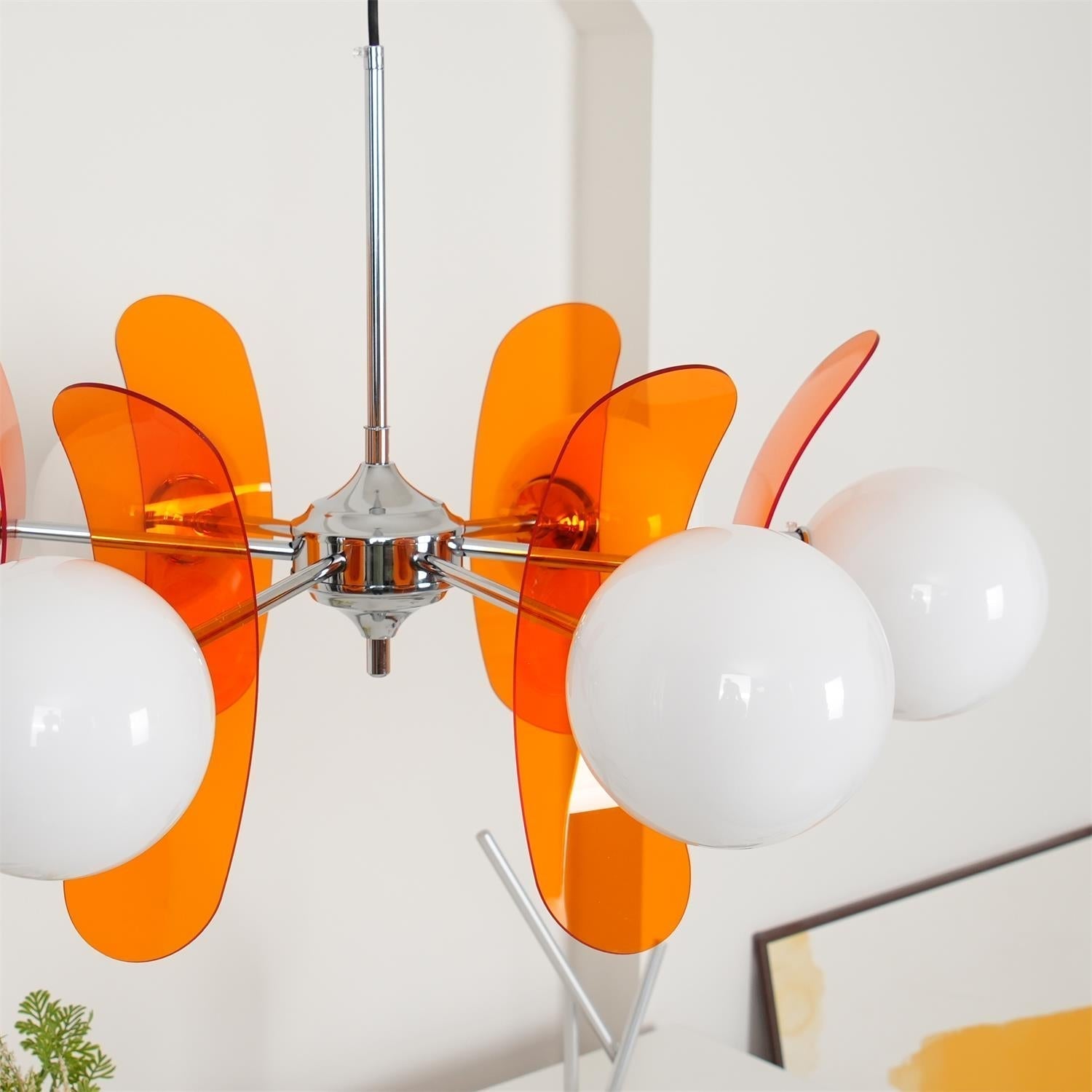 Prism Creativity Sputnik Orange Glass Chandelier