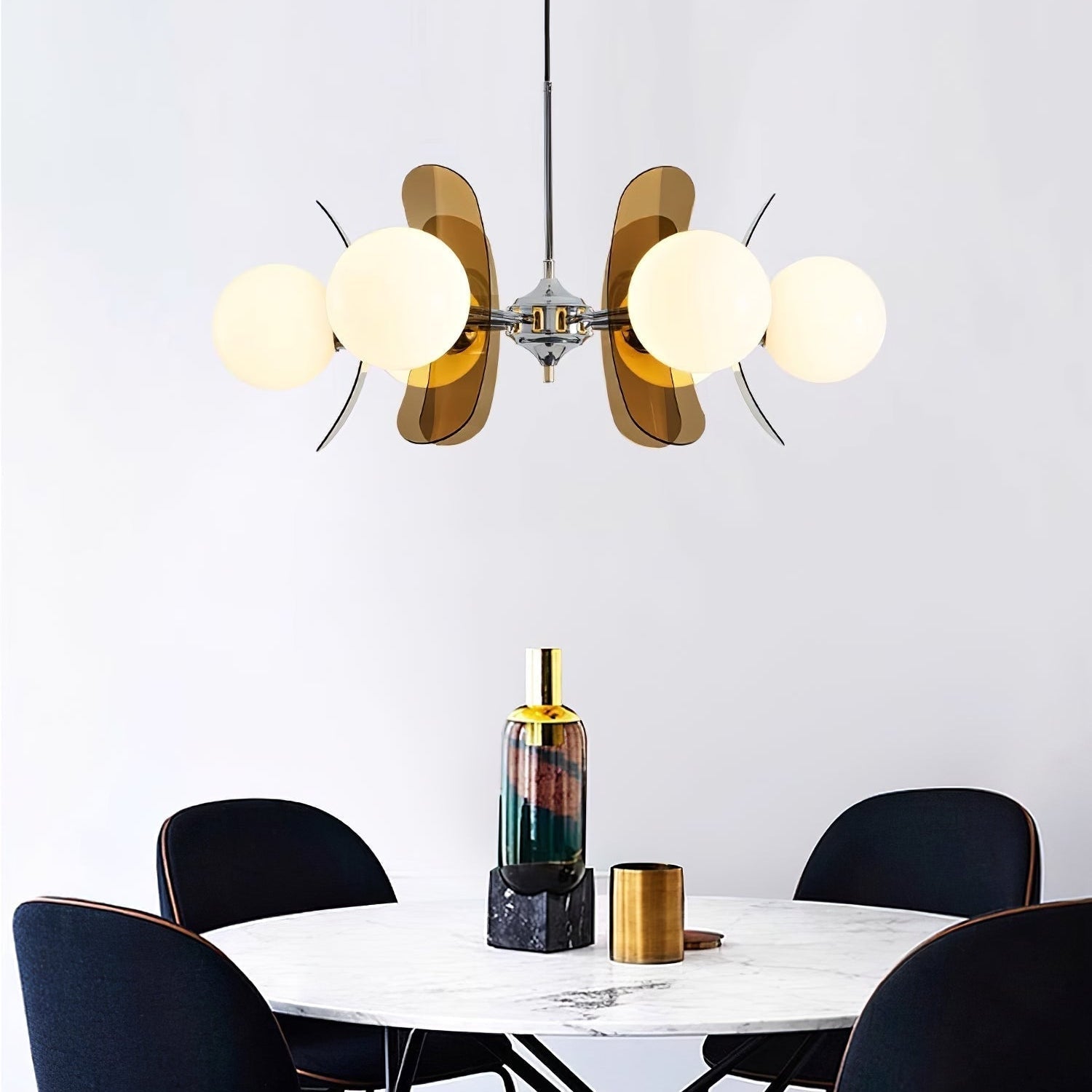 Prism Creativity Sputnik Orange Glass Chandelier