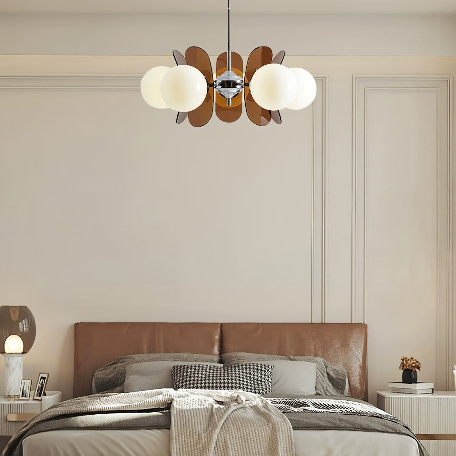 Prism Creativity Sputnik Orange Glass Chandelier
