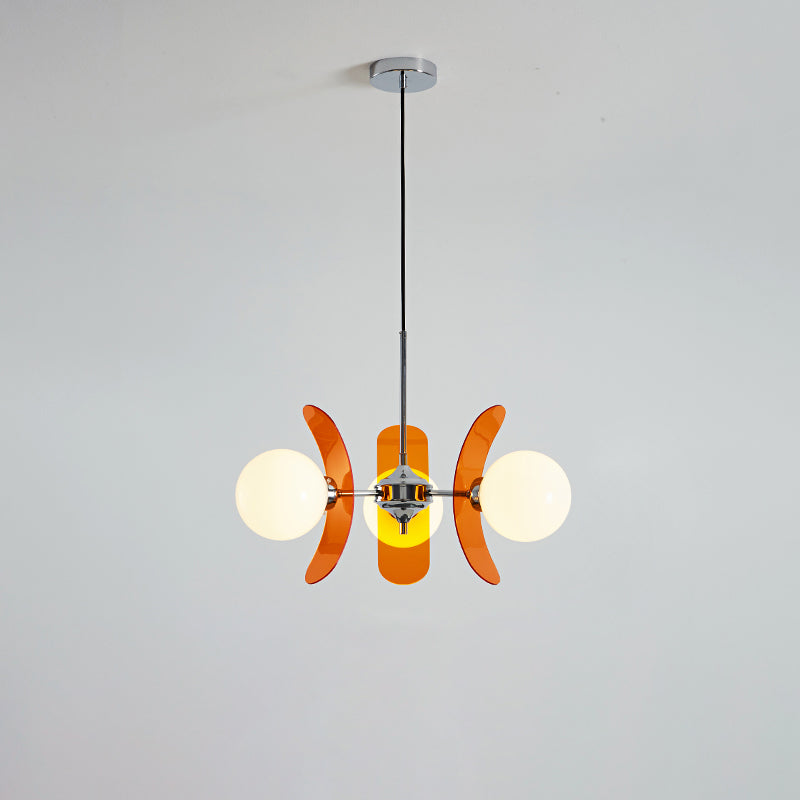 Prism Creativity Sputnik Orange Glass Chandelier