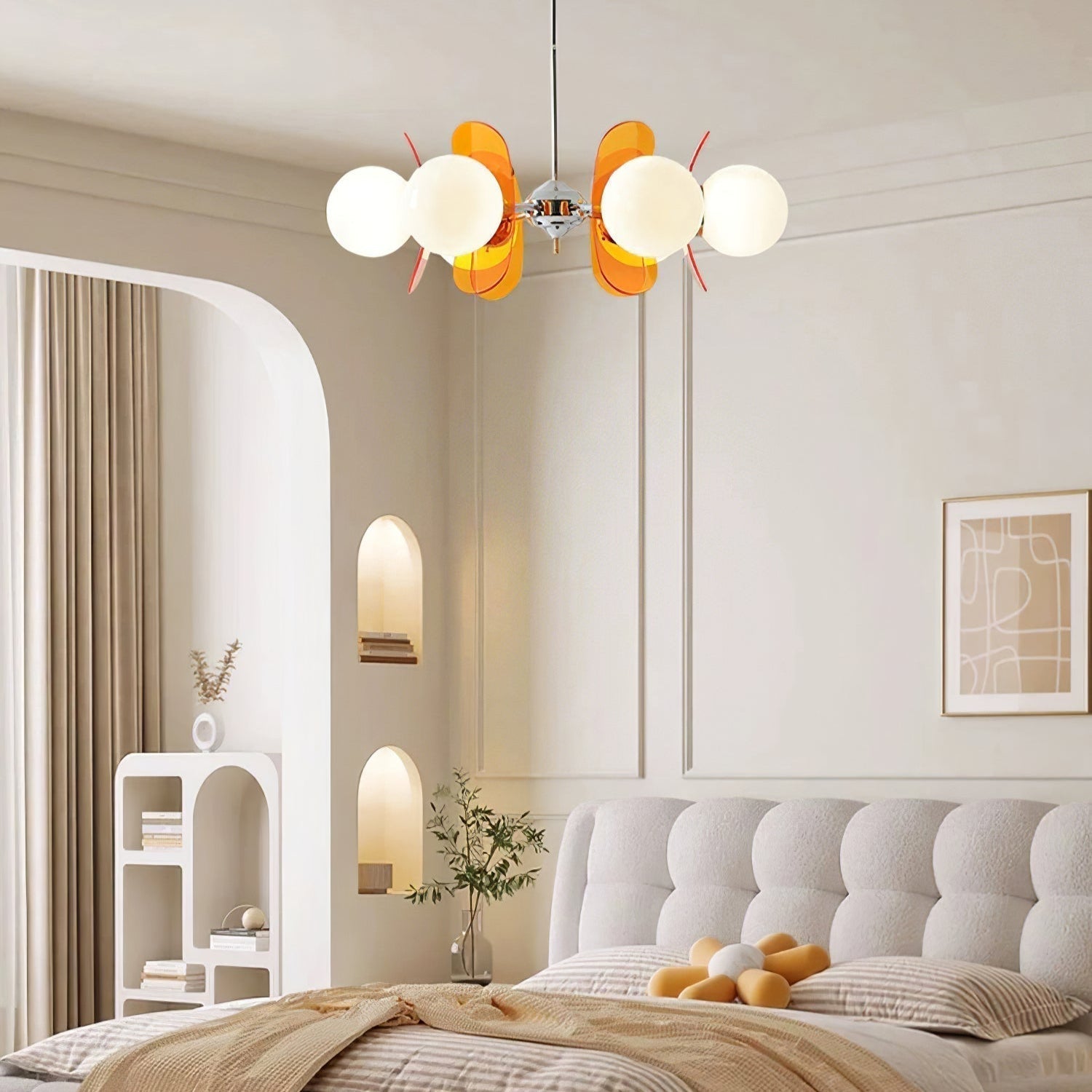 Prism Creativity Sputnik Orange Glass Chandelier