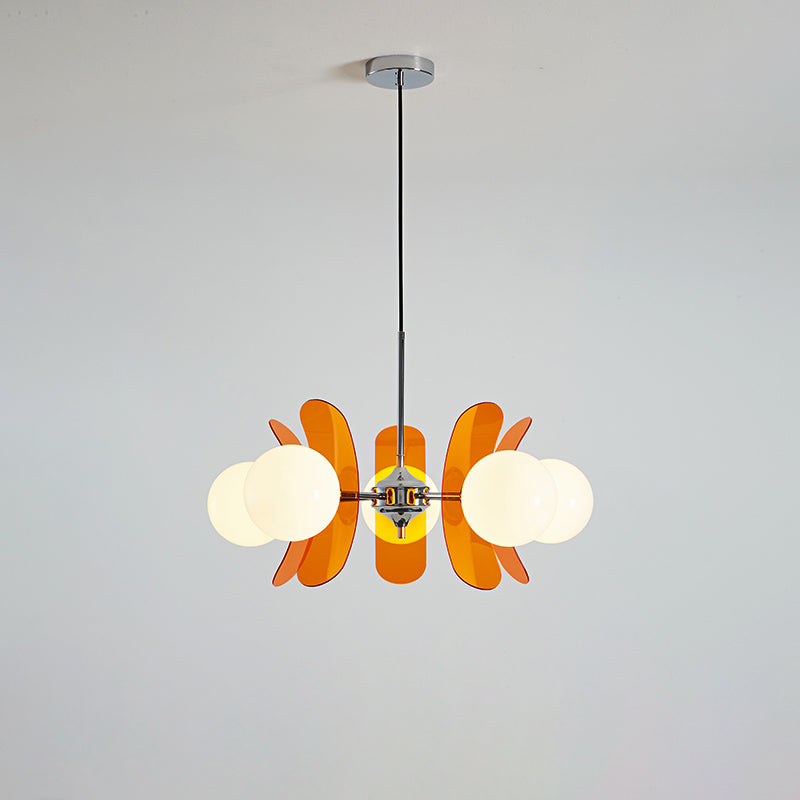 Prism Creativity Sputnik Orange Glass Chandelier