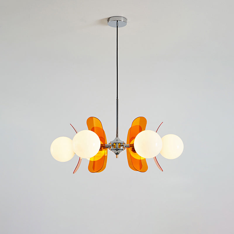 Prism Creativity Sputnik Orange Glass Chandelier