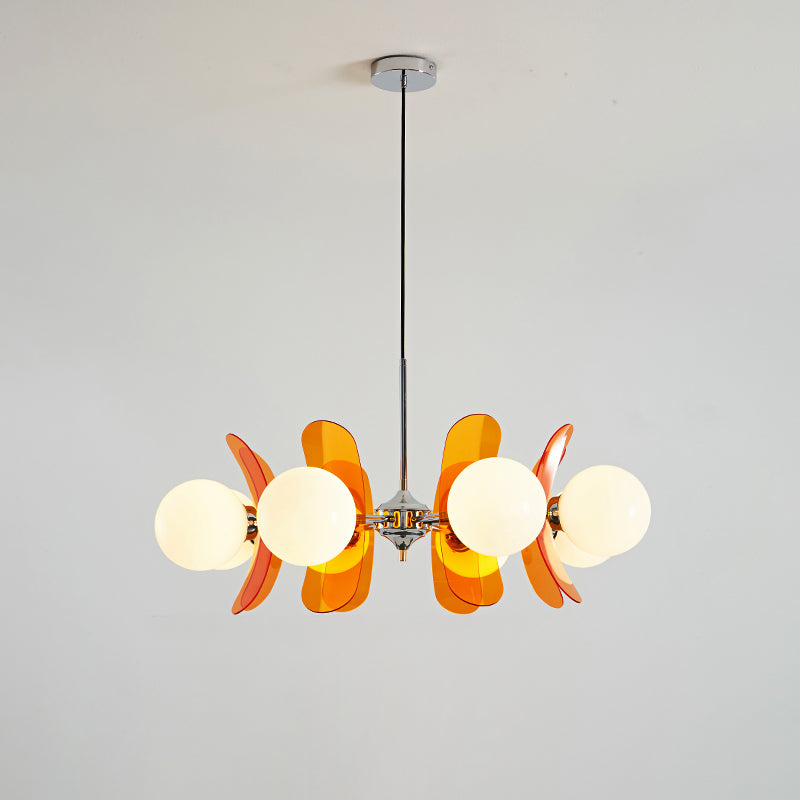 Prism Creativity Sputnik Orange Glass Chandelier