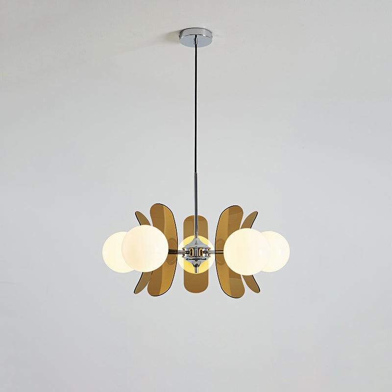 Prism Creativity Sputnik Orange Glass Chandelier