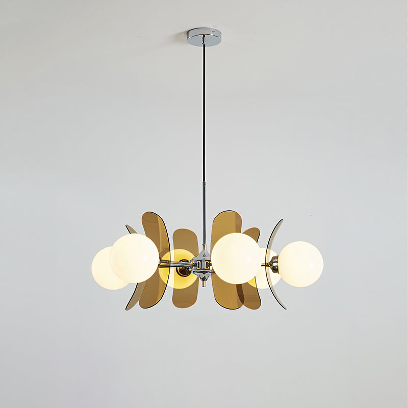 Prism Creativity Sputnik Orange Glass Chandelier